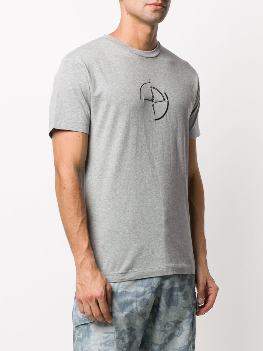 фото Stone island compass logo embroidered t-shirt