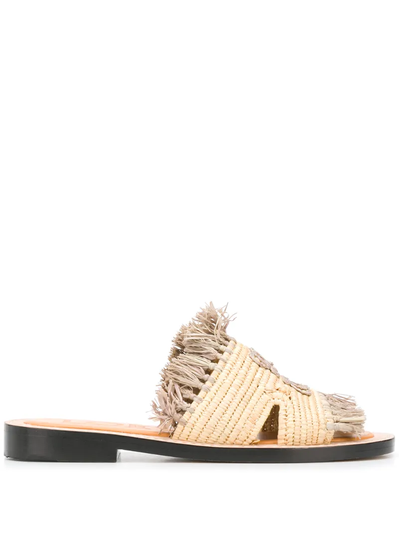 LOEWE SANDALEN AUS BAST