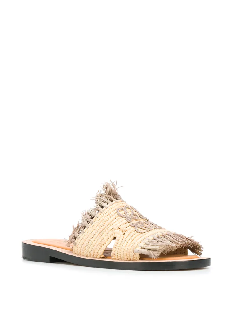 LOEWE SANDALEN AUS BAST