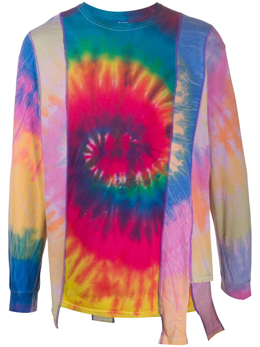 фото Needles tie-dye print contrast panel t-shirt