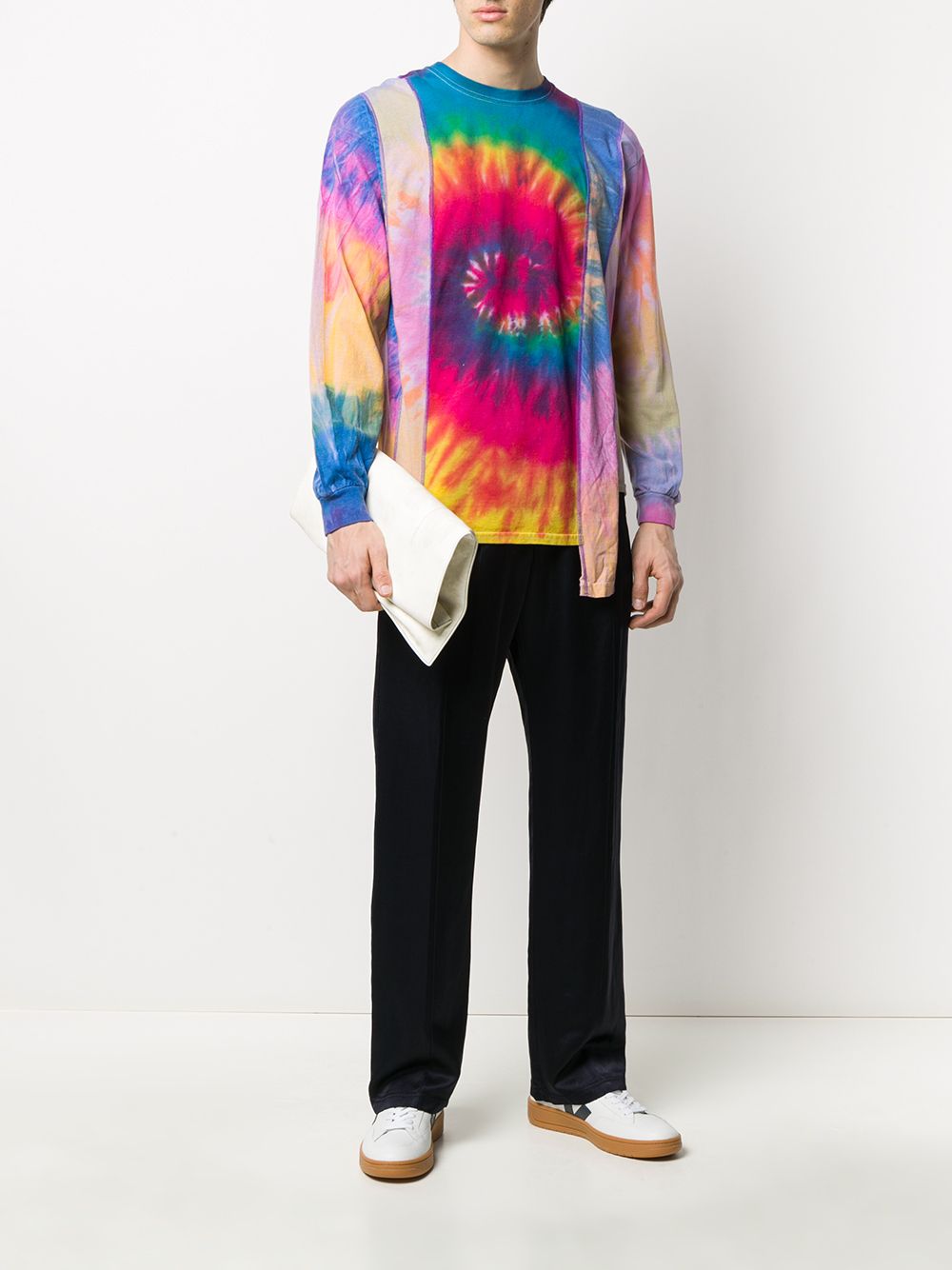 фото Needles tie-dye print contrast panel t-shirt