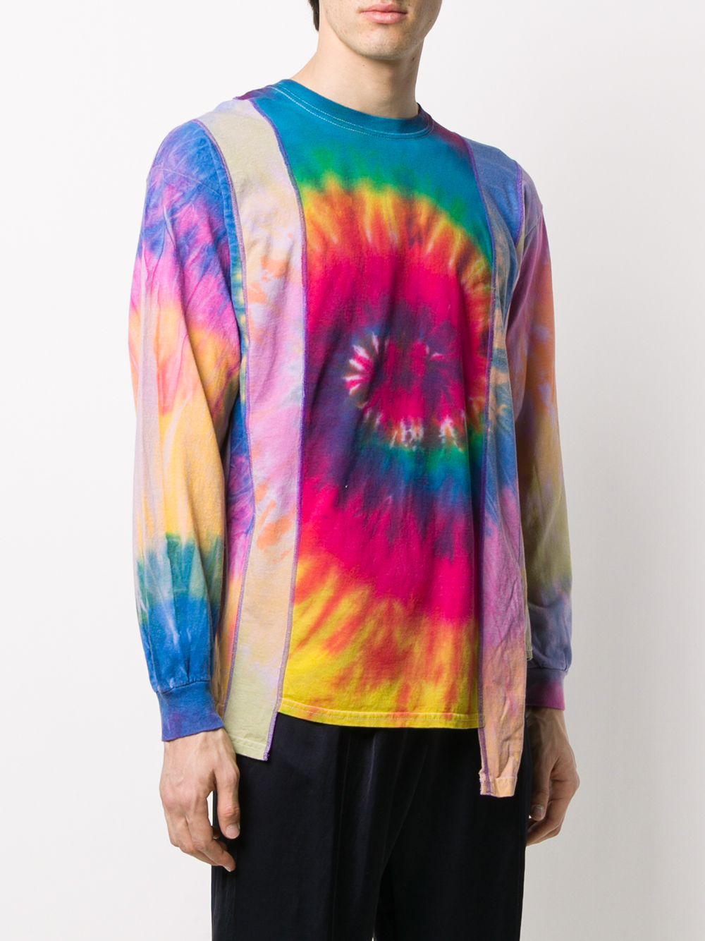 фото Needles tie-dye print contrast panel t-shirt