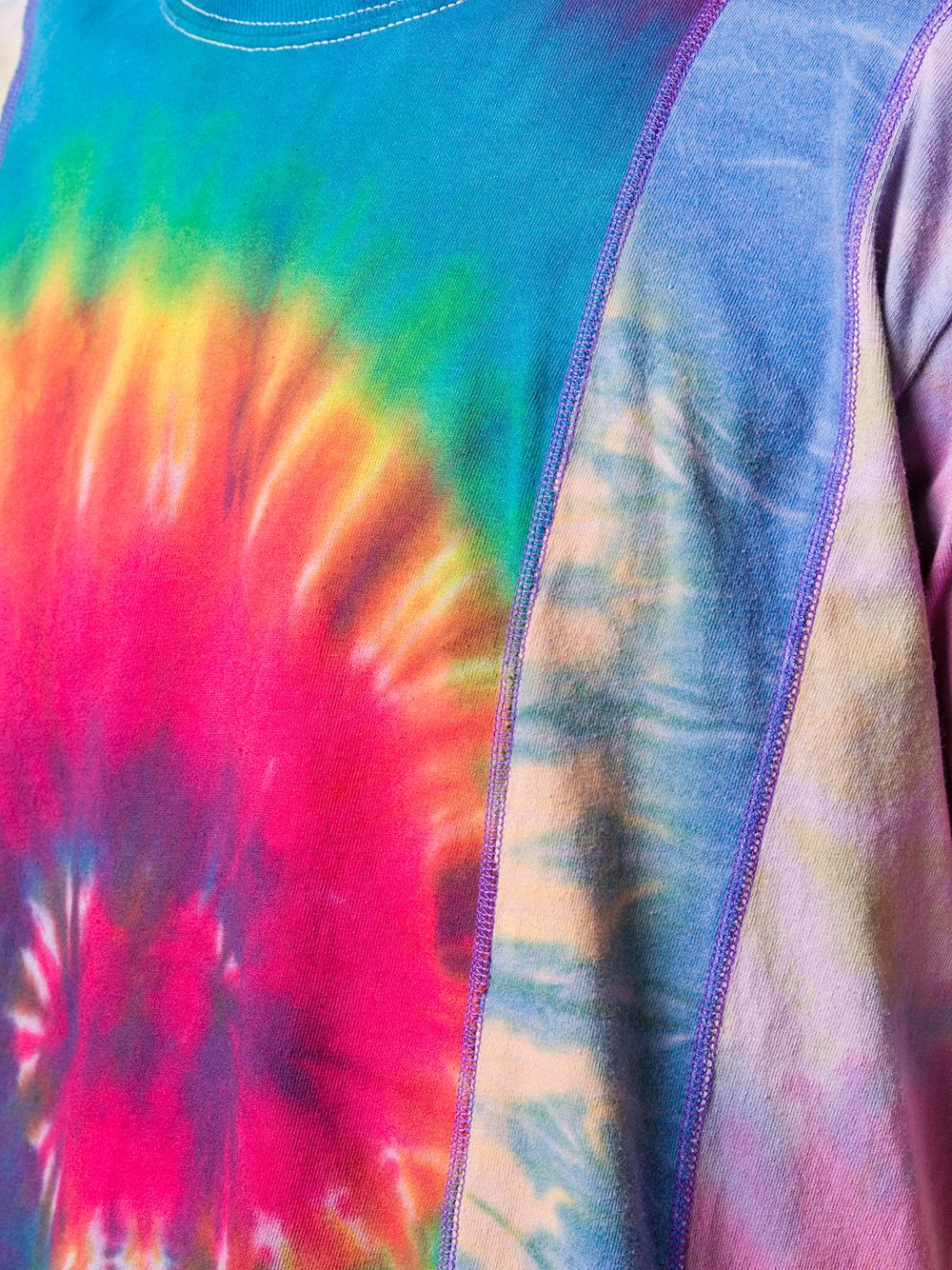 фото Needles tie-dye print contrast panel t-shirt