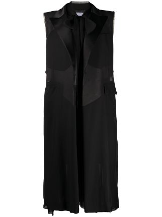 Sacai Pleated waistcoat-style Dress - Farfetch