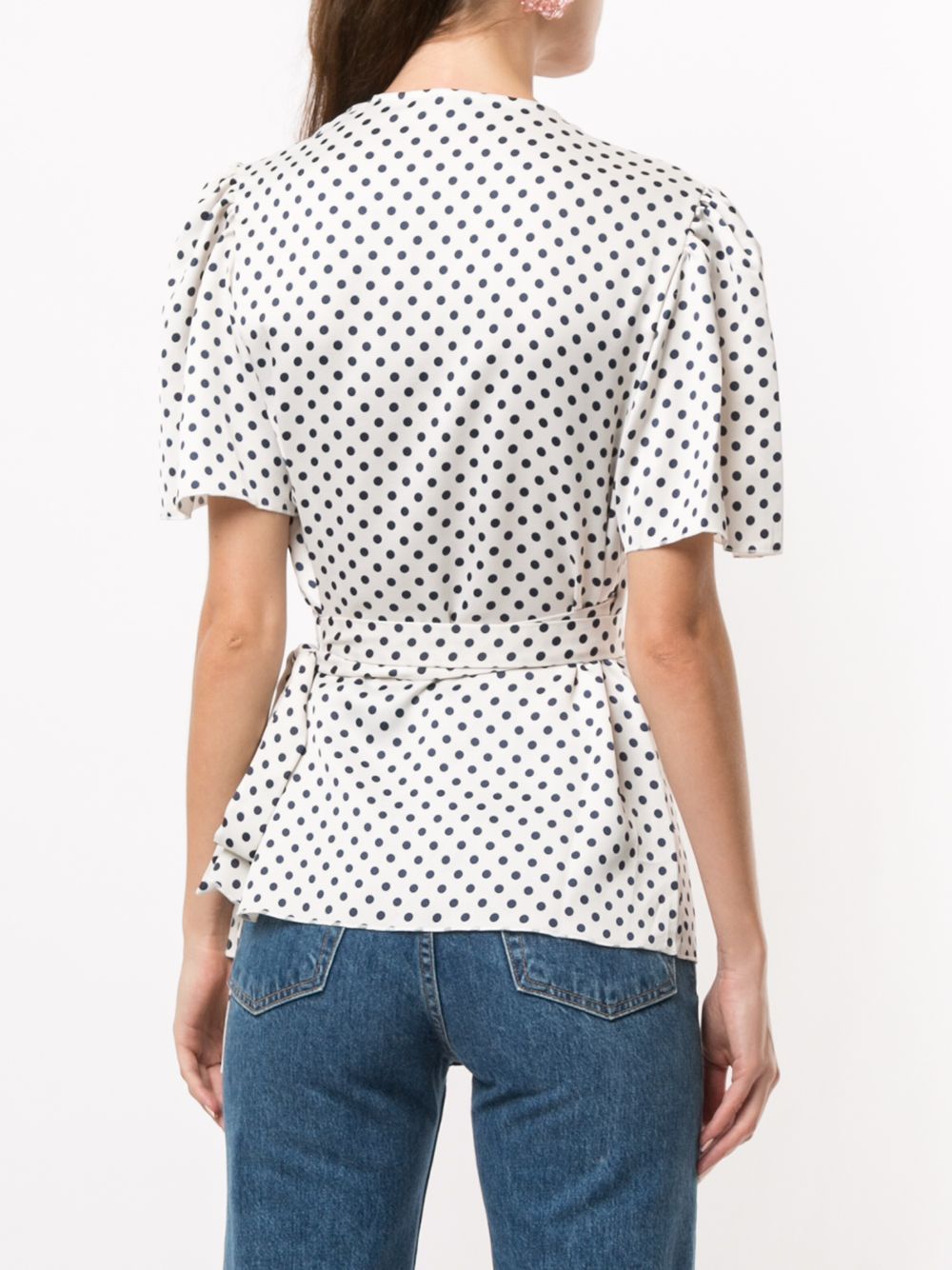 фото Alexa chung polka dot wrap top