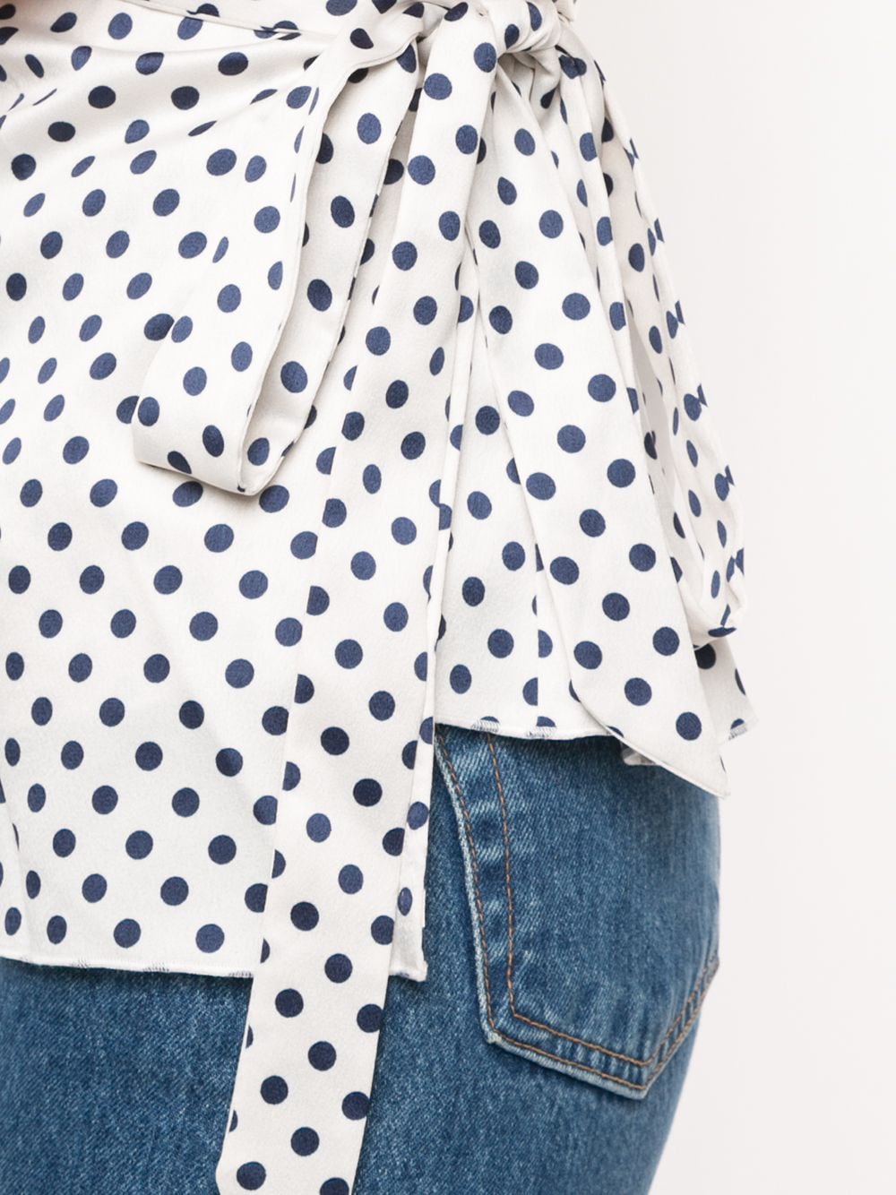 фото Alexa chung polka dot wrap top