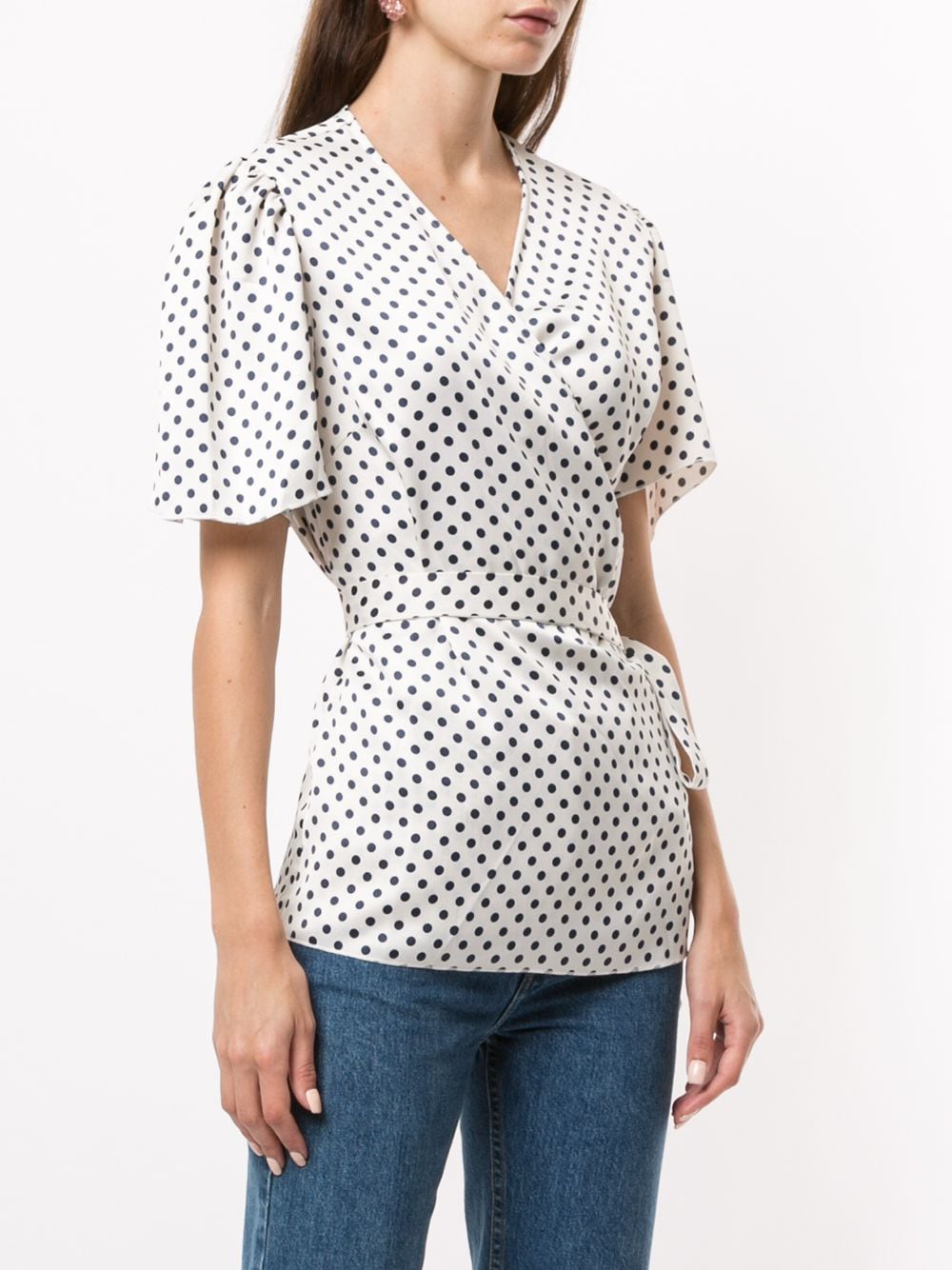 фото Alexa chung polka dot wrap top