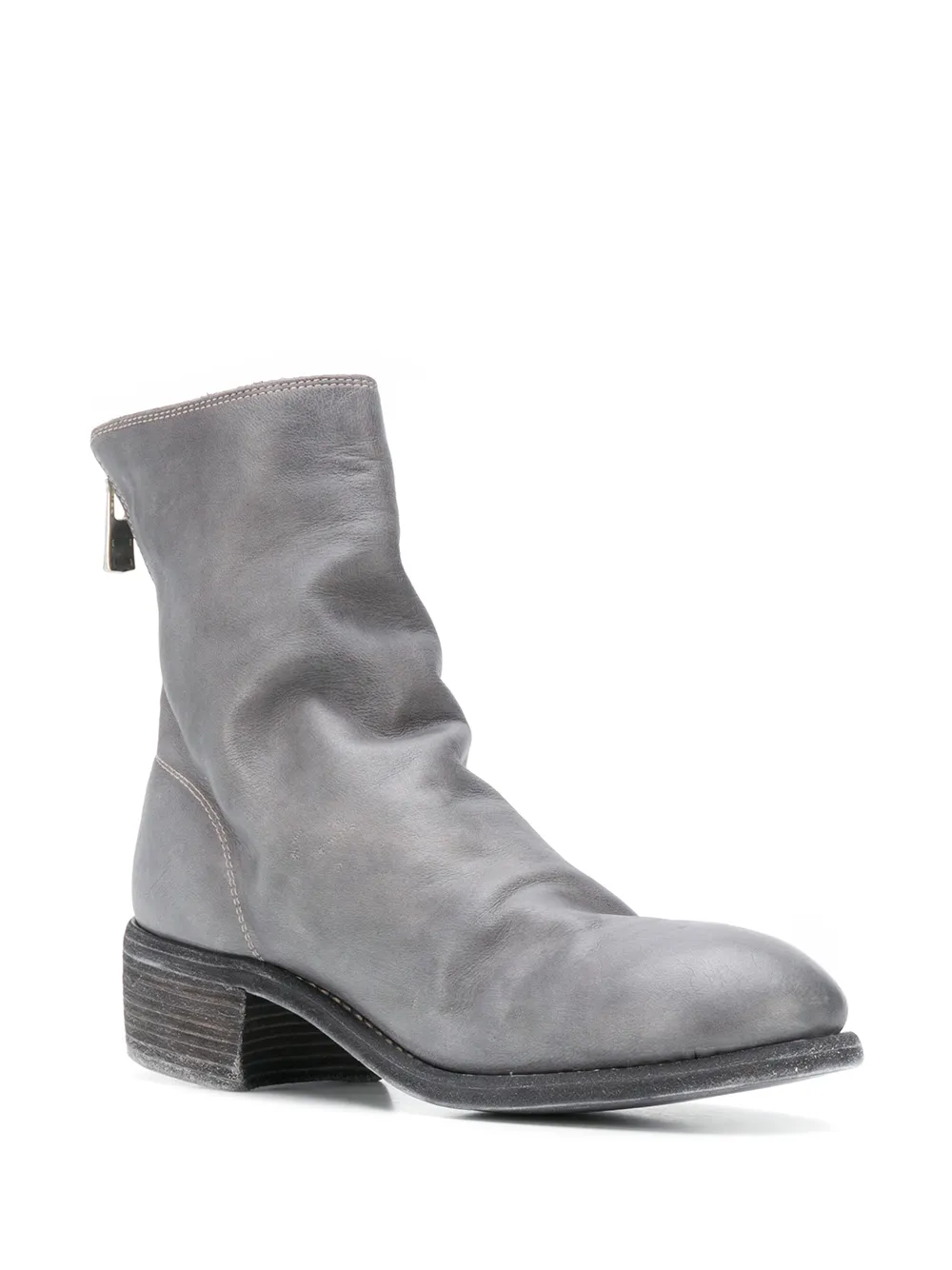 фото Guidi rear-zip ankle boots