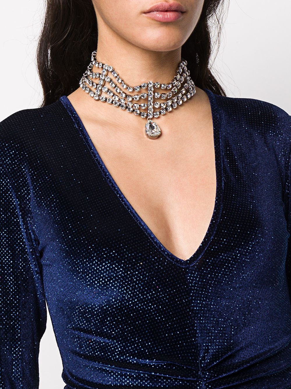 фото Alessandra rich crystal-embellished choker necklace