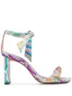 Image 1 of Alexandre Birman snakeskin effect metallic detail sandals