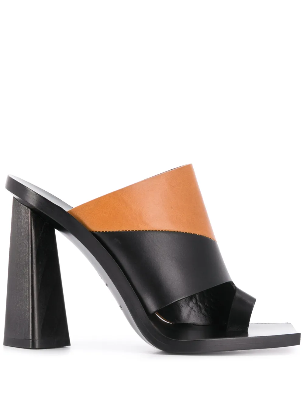 two tone block heel