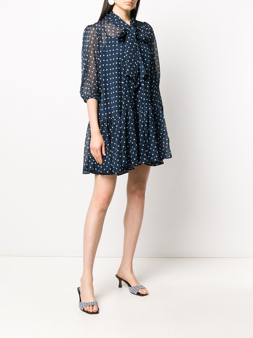 фото Bytimo chiffon bowtie polka-dot dress