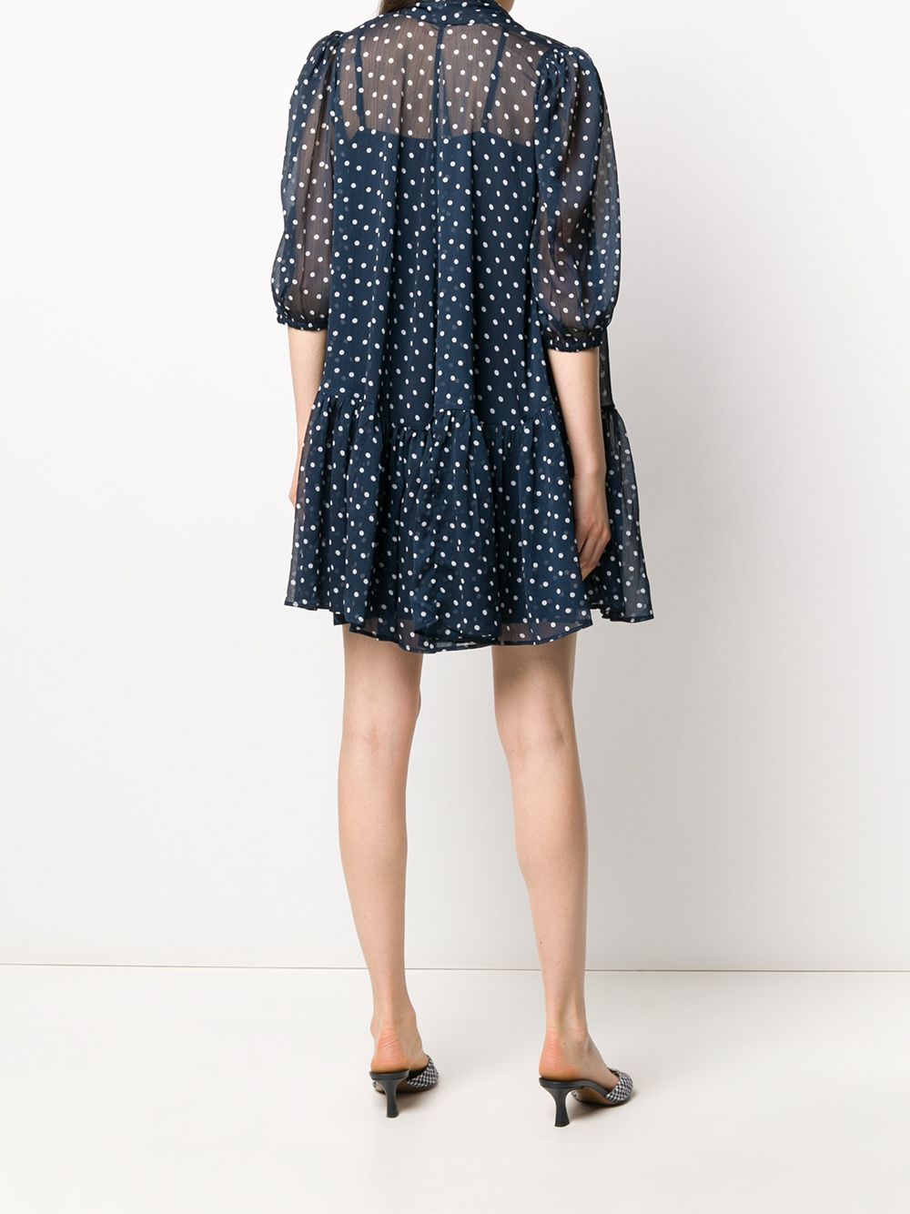 фото Bytimo chiffon bowtie polka-dot dress