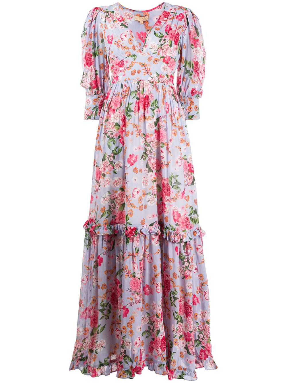 фото Bytimo v-neck floral print maxi dress