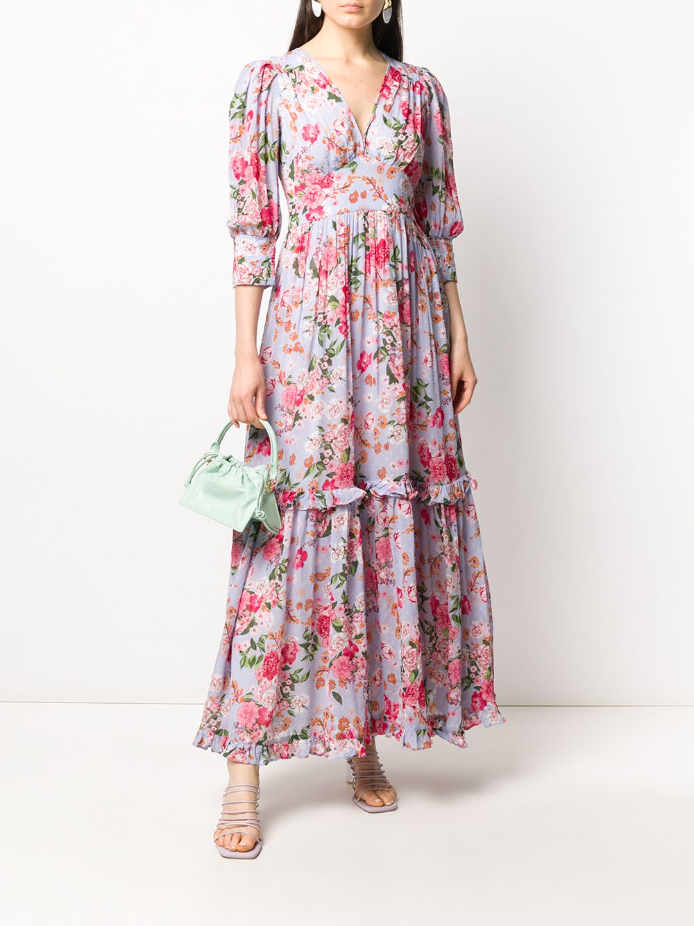 фото Bytimo v-neck floral print maxi dress