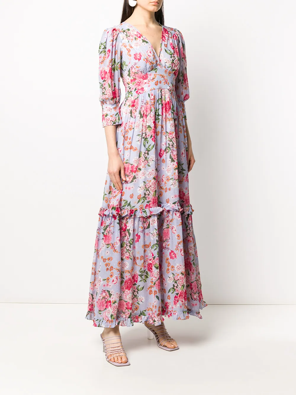 фото Bytimo v-neck floral print maxi dress