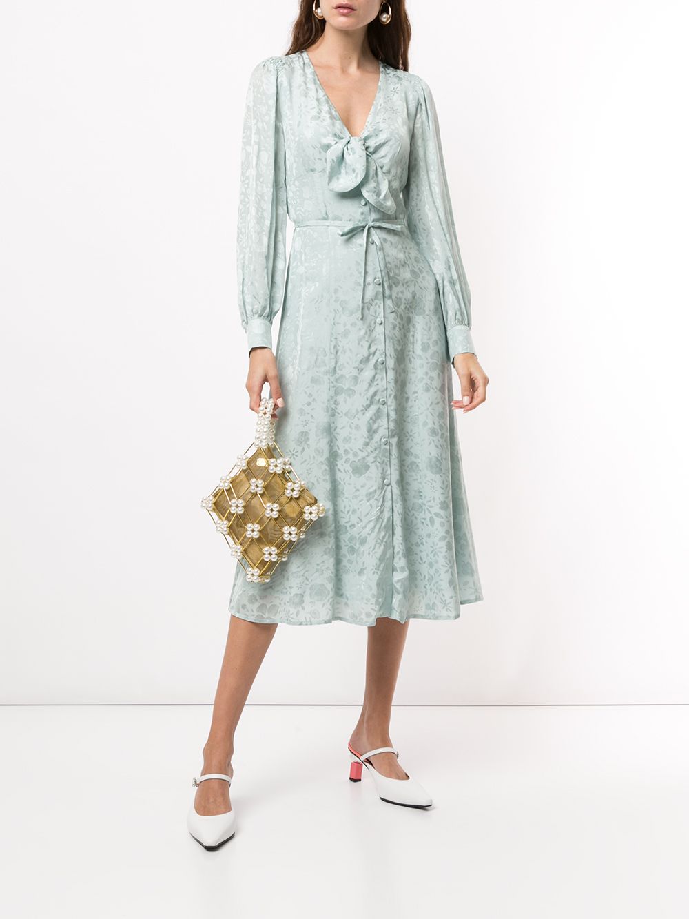 фото Alexa chung floral midi shirt dress