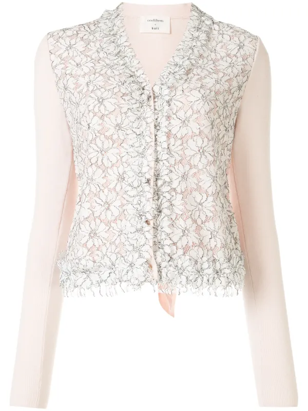 sleeveless lace cardigan