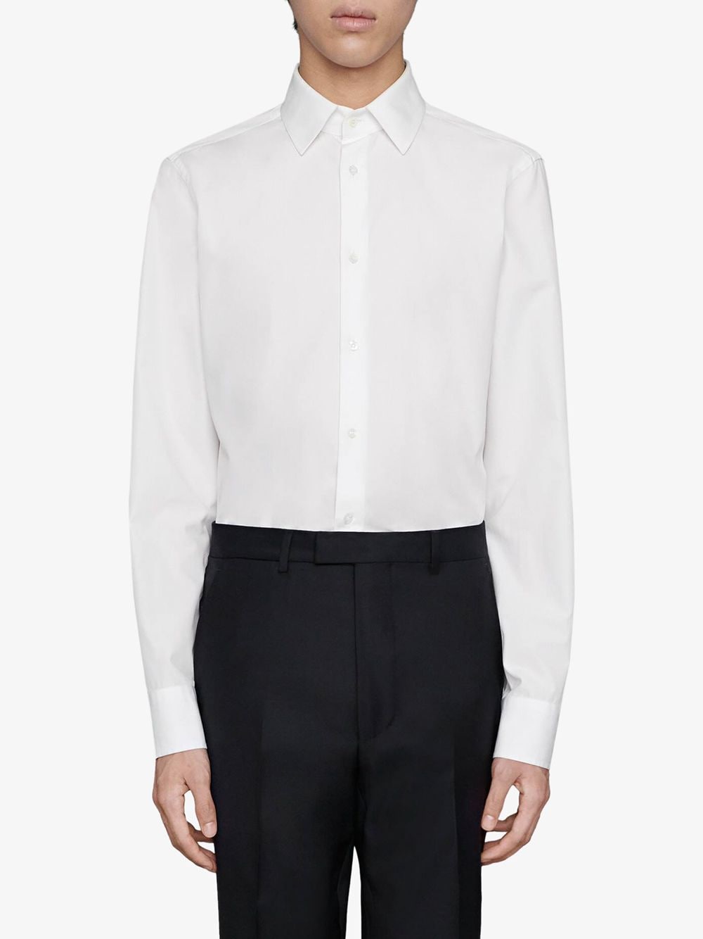 Shop Gucci Plain Shirt In White