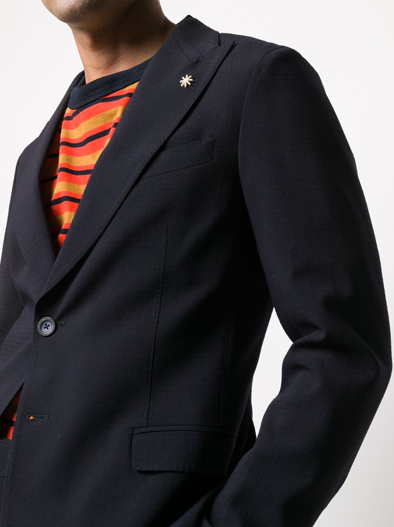 Shop Manuel Ritz Slim-fit Blazer In Blue