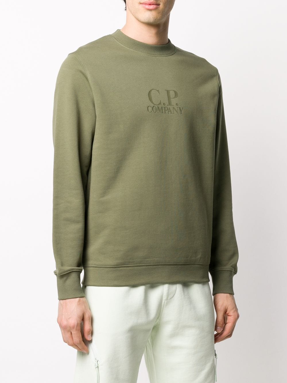 фото C.p. company свитер с круглым вырезом и логотипом
