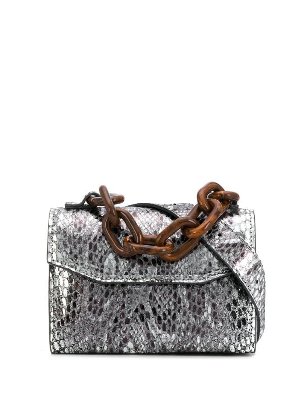 snake print belt bag