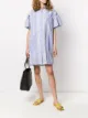 Image 2 of Karl Lagerfeld striped embroidered shirt dress