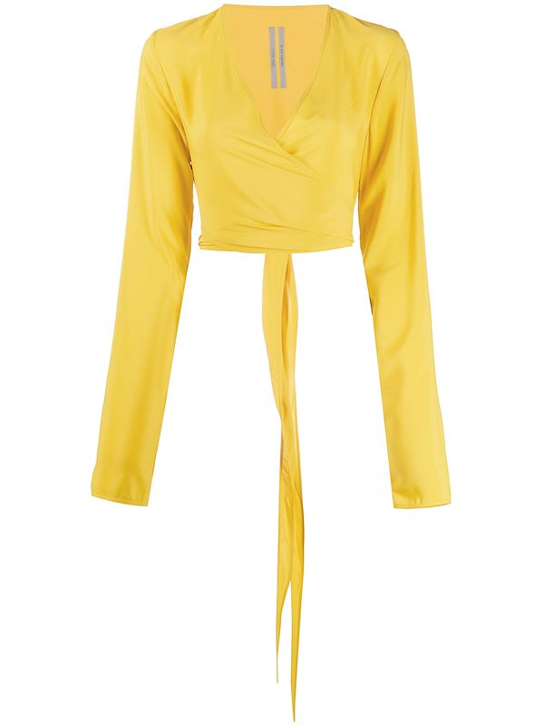 yellow cropped blouse