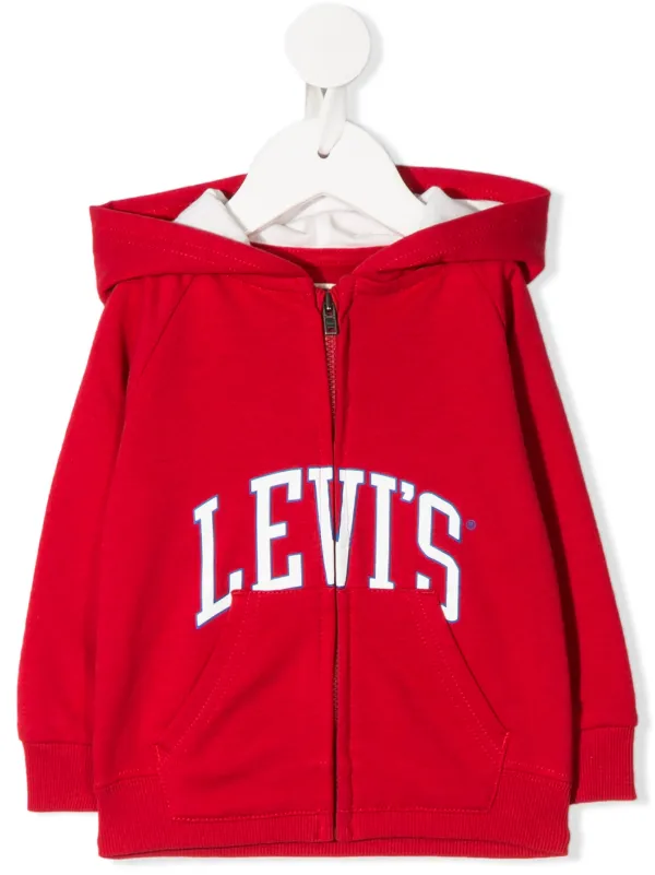 kids red zipper hoodie