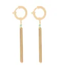 Wouters & Hendrix I Play chrysoprase chain earrings - Gold