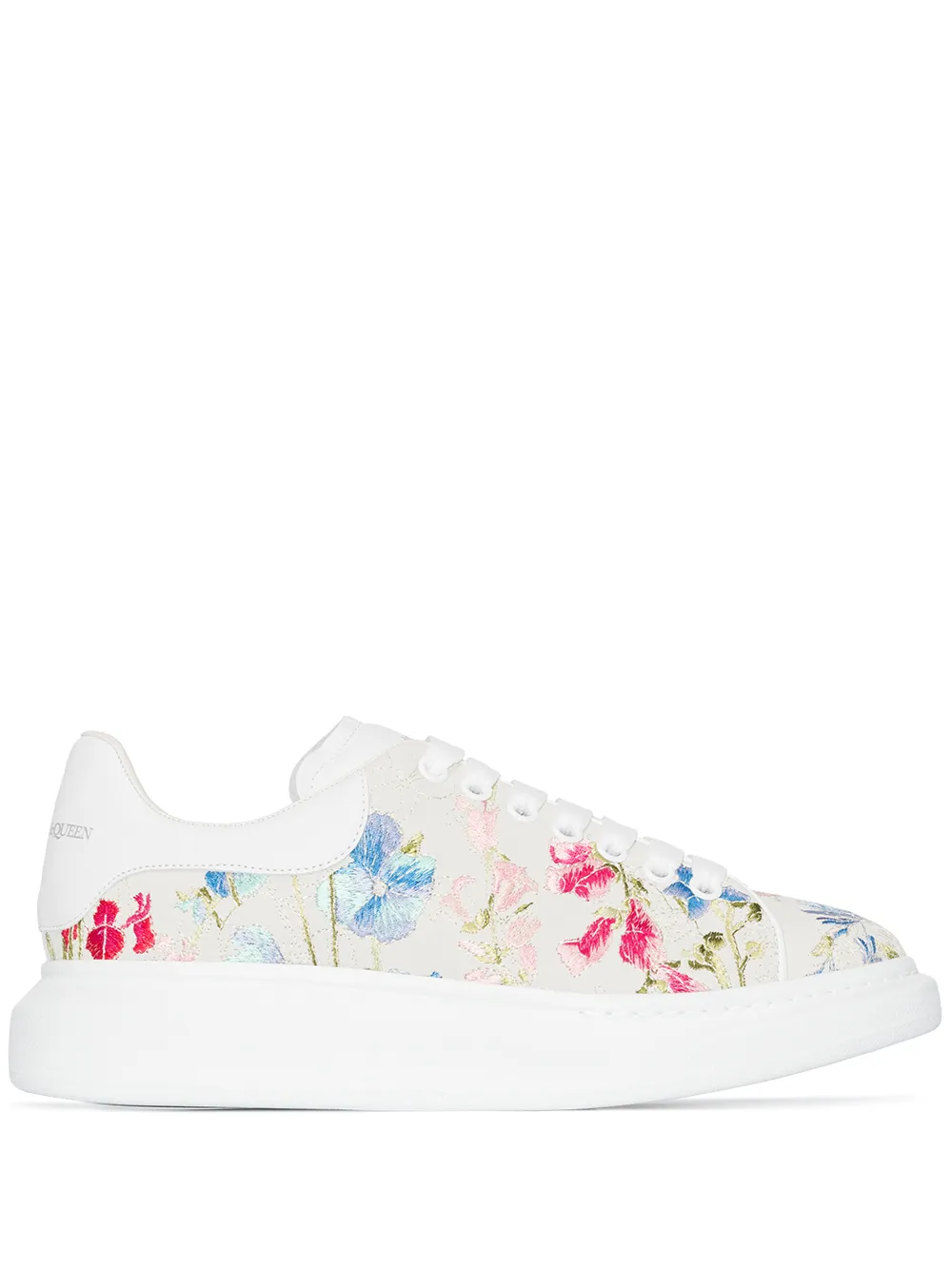 floral embroidered sneakers