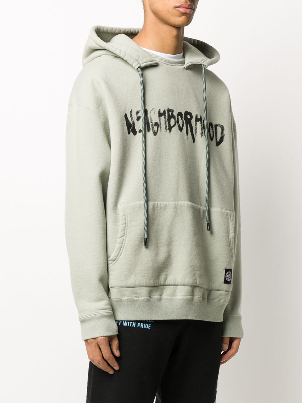 фото Neighborhood logo print cotton hoodie