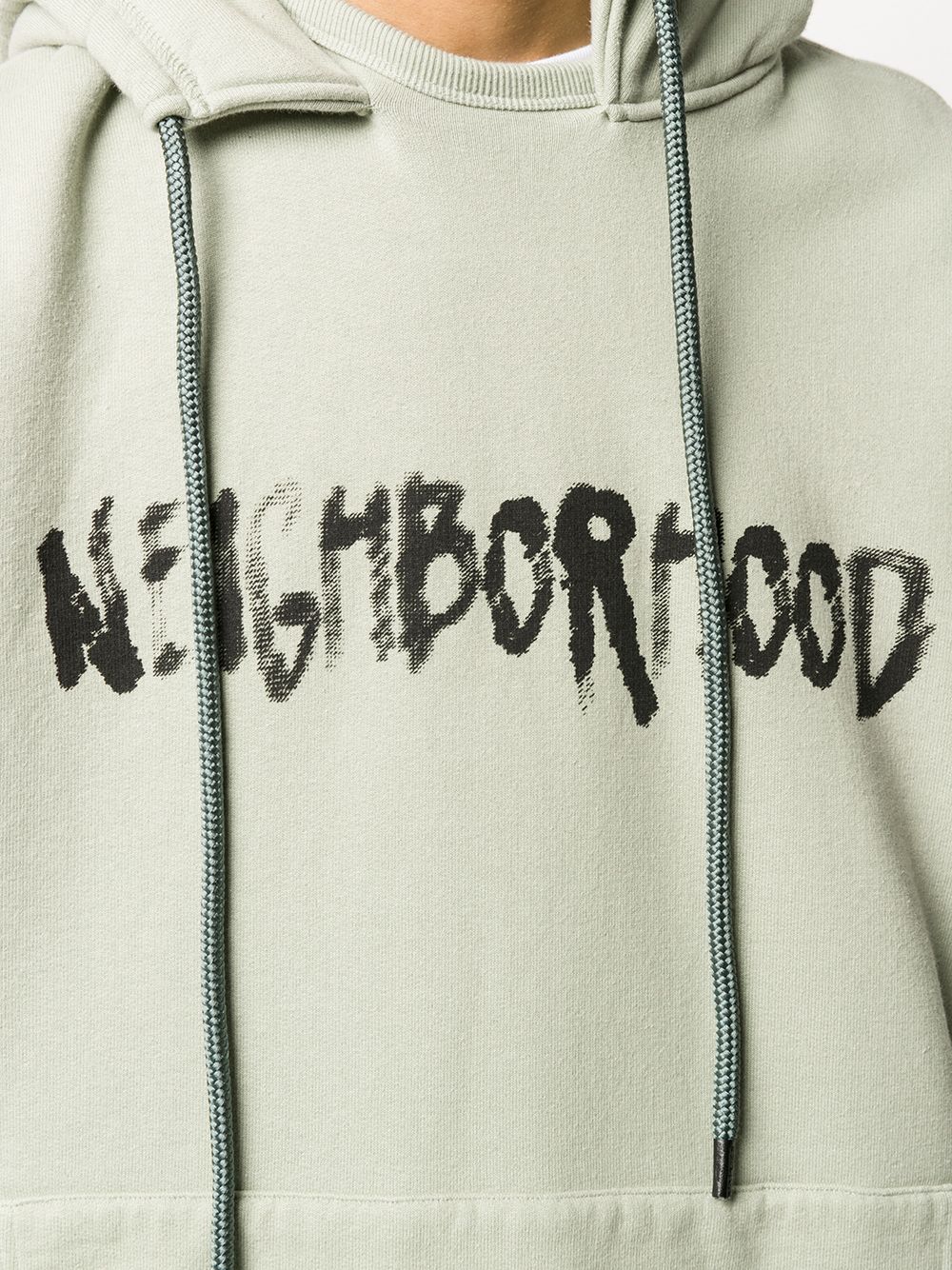 фото Neighborhood logo print cotton hoodie