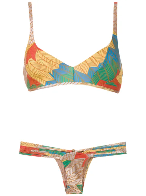 Amir Slama Cocar Francês bikini set