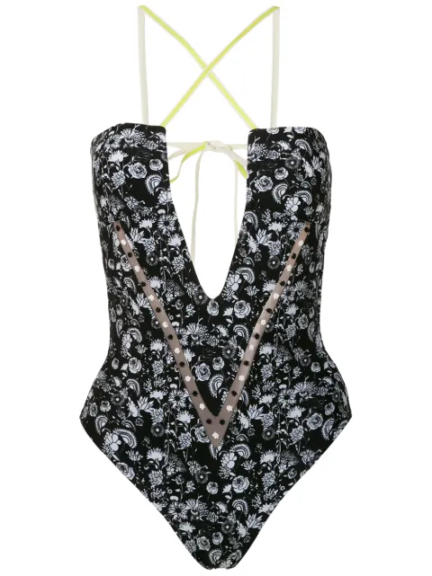 Amir Slama Margarida printed swimsuit