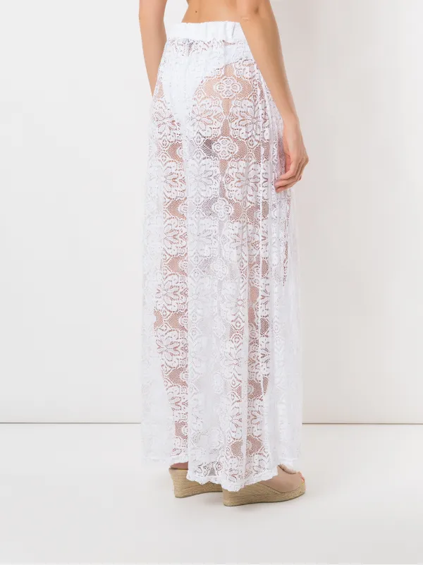 white lace palazzo pants