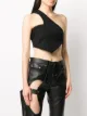 Zilver reversed crop top