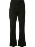 Olivia Palermo cropped flared style trousers - Black
