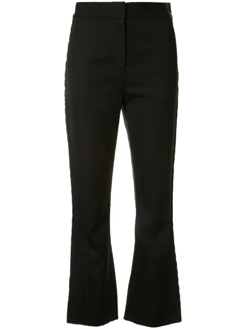 Olivia Palermo cropped flared style trousers