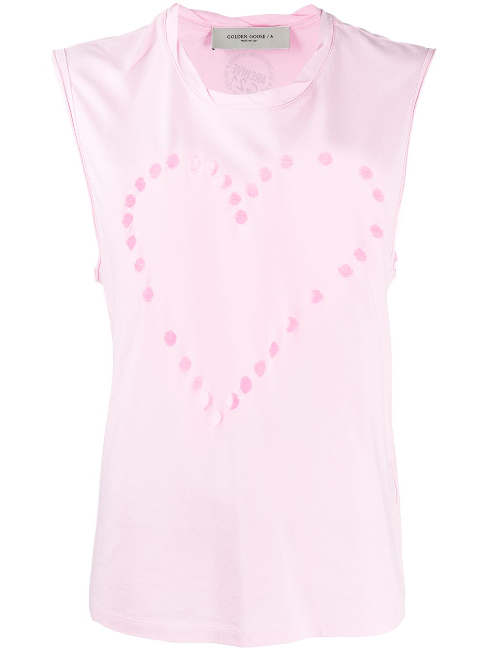 фото Golden goose cutout heart tank top