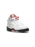 Jordan Kids Air Jordan 5 Retro ""Fire Red Silver Tongue"" sneakers - White