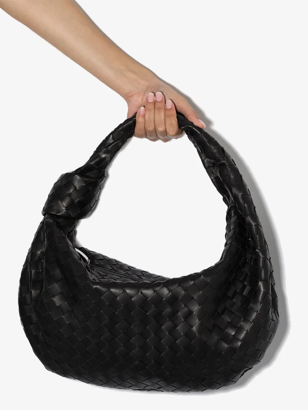 Click to view more detailed imagery on our partner's website Bottega Veneta Bv Jodie Bag In Intrecciato Lambskin In Black