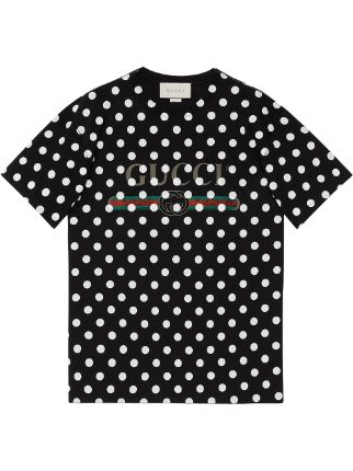 Gucci Logo Polka dot-print T-shirt - Farfetch