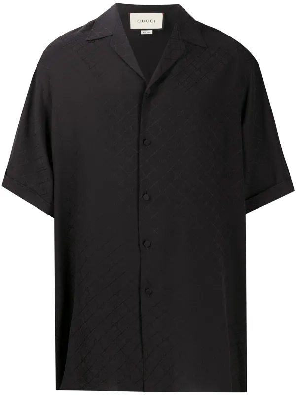 gucci black silk shirt