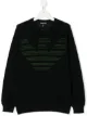 الصورة 1 من Emporio Armani Kids كنزة جاكار مضلعة بشعار الماركة