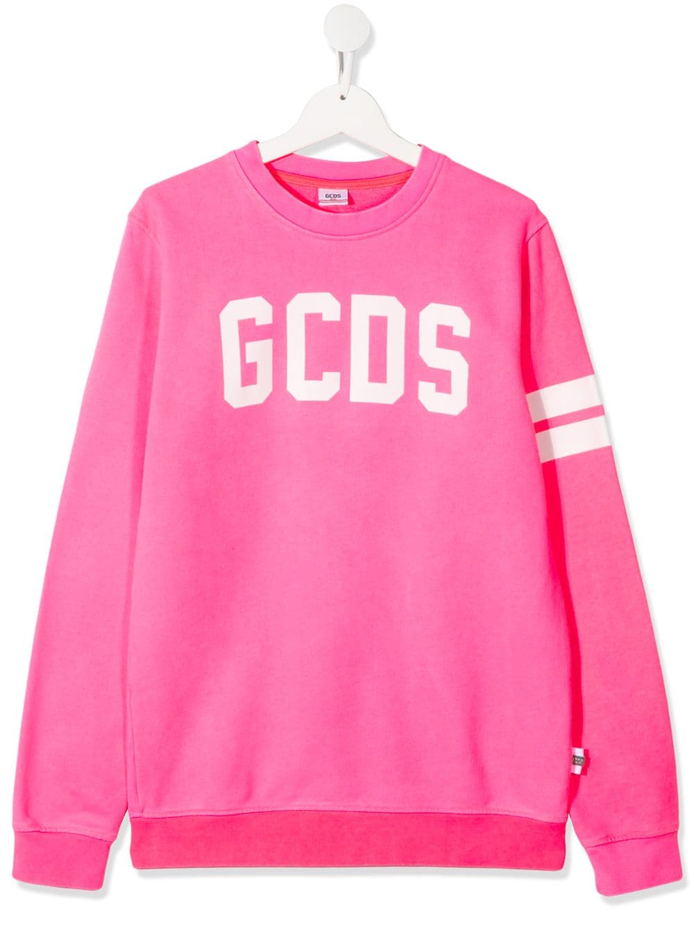 Gcds Teen Logo Print Relaxed-fit Sweatshirt In Pink