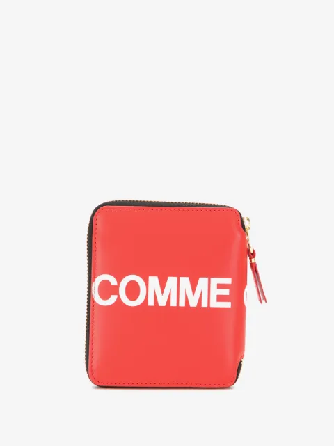 Comme Des Garçons Wallet logo zipped wallet