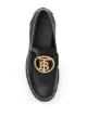 Burberry monogram leather loafers