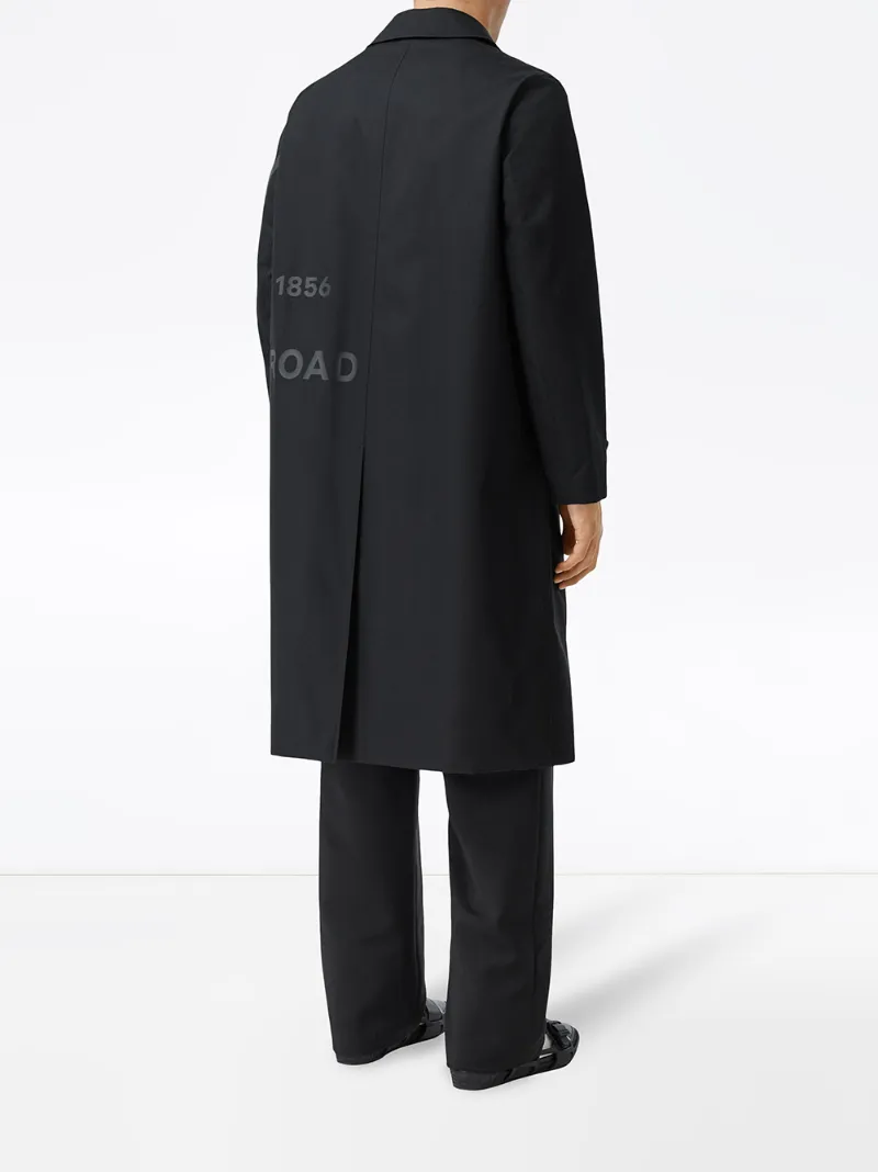 BURBERRY HORSEFERRY-PRINT MIDI TRENCH COAT
