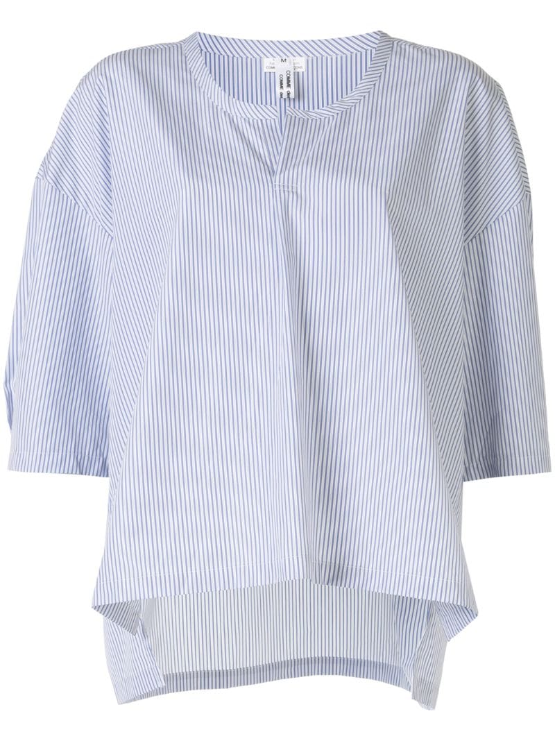 Comme Des Garçons Comme Des Garçons Striped Boxy Fit Shirt In Blue